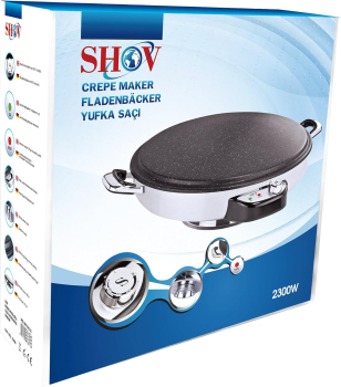 SHOV Granit Crepe Fladenbäcker Sac Yufka 2300W - Backfläche 50cm Temperaturregler (Granit)